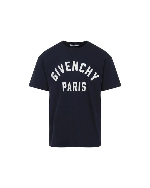 Givenchy Blue Dark Cotton T-Shirt for men