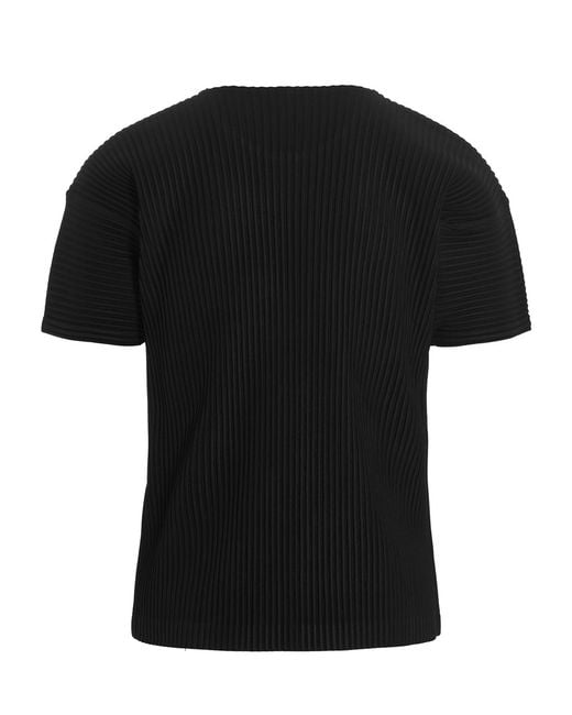 Homme Plissé Issey Miyake Black 'Basics' T-Shirt for men