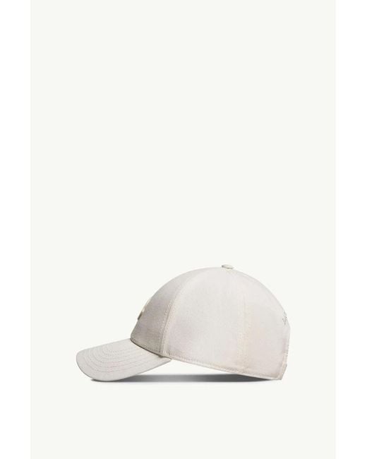 Moncler White Baseball Cap for men