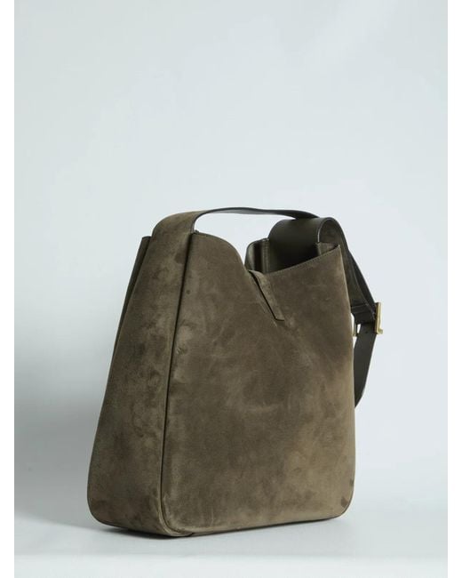 Saint Laurent Green Light Musk Le 5 À 7 Suede Bag