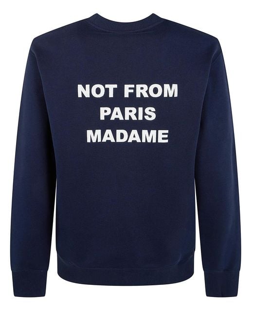 Drole de Monsieur Blue "Bold Slogan" Sweatshirt for men