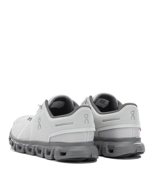 On Shoes Gray "Cloud 6" Low Sneakers for men
