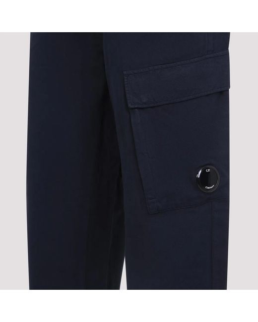 C P Company Blue C.P.Company Cotton Cargo Pants for men