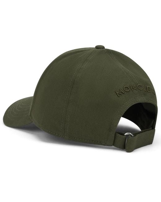 Moncler Green Baseball Cap for men