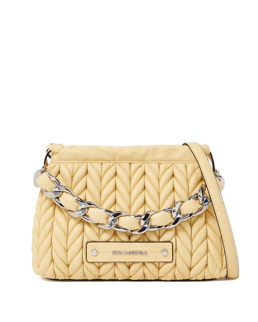 Karl Lagerfeld Metallic Wave S Puffer Bag Cad
