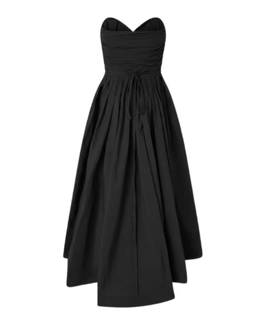 Pinko Black Gathered A-Line Belted Dress