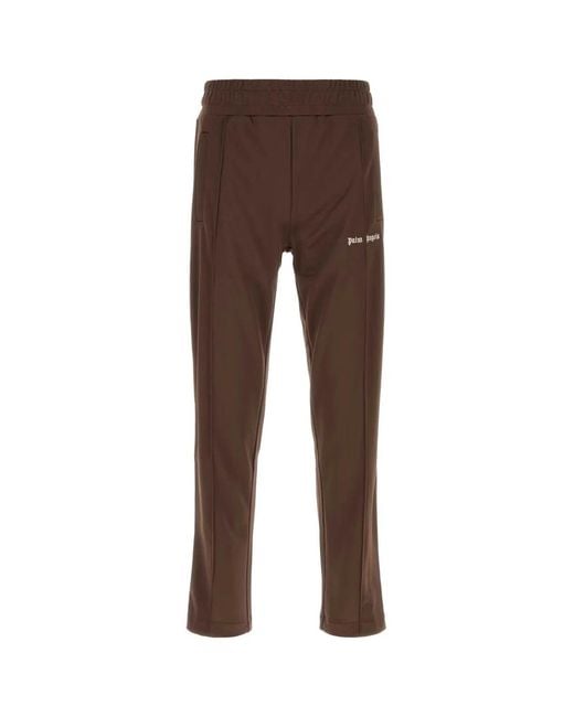 Palm Angels Brown Classic Logo Track Pants for men