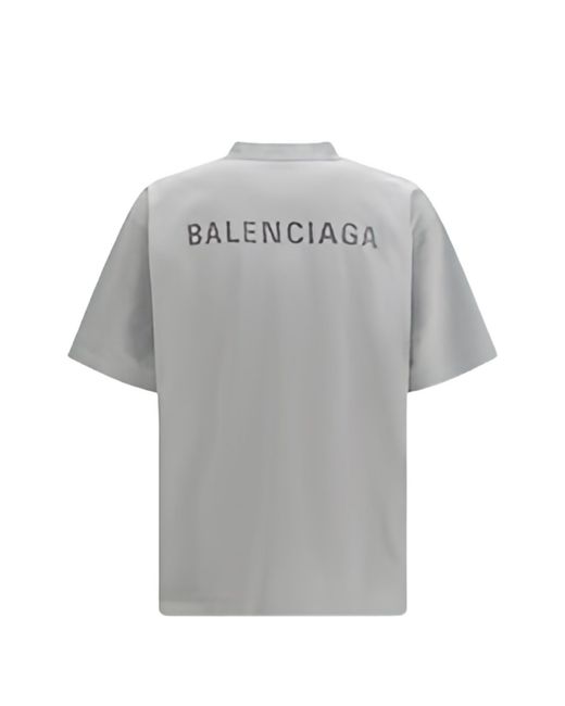 Balenciaga Gray Medium Fit Tshirt for men