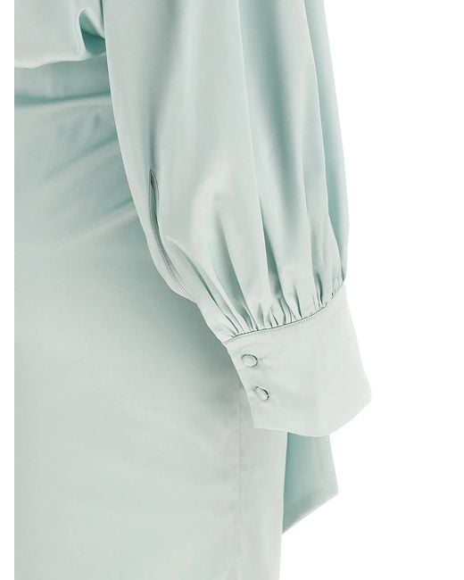 ROTATE BIRGER CHRISTENSEN Blue Rotate Birger Christensen 'Ruched Long' Dress