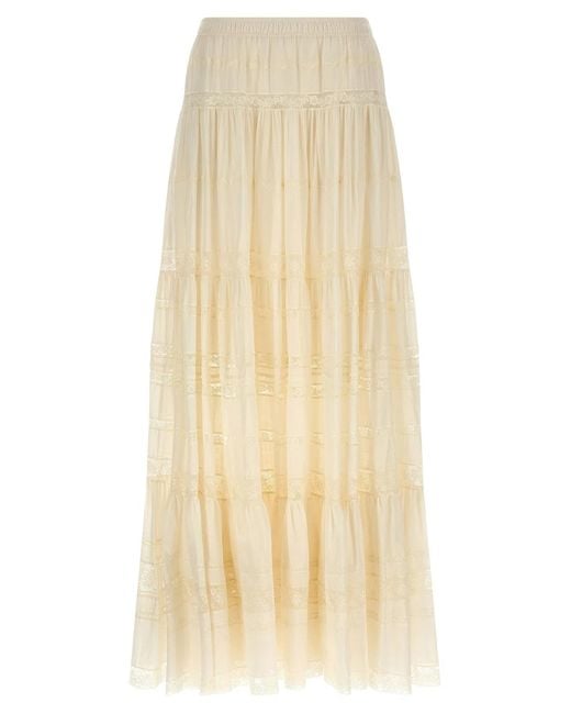 Ermanno Scervino Natural Lace Insert Skirt