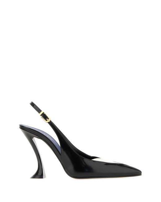 Lanvin Black Two-Tone Leather Pumps