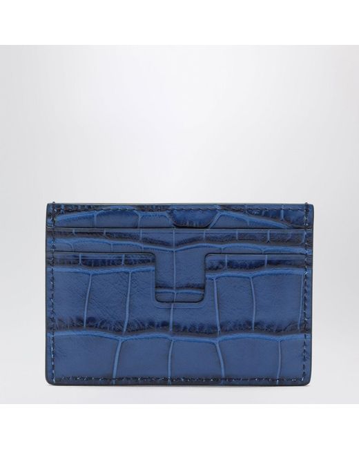Tom Ford Blue Card Holder for men