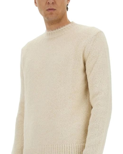 Jil Sander Natural Alpaca Wool Sweater for men