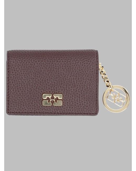 Ganni Brown Recycled Polyurethane Wallets