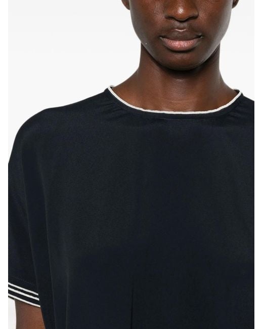 Fabiana Filippi Blue Silk Blend Top