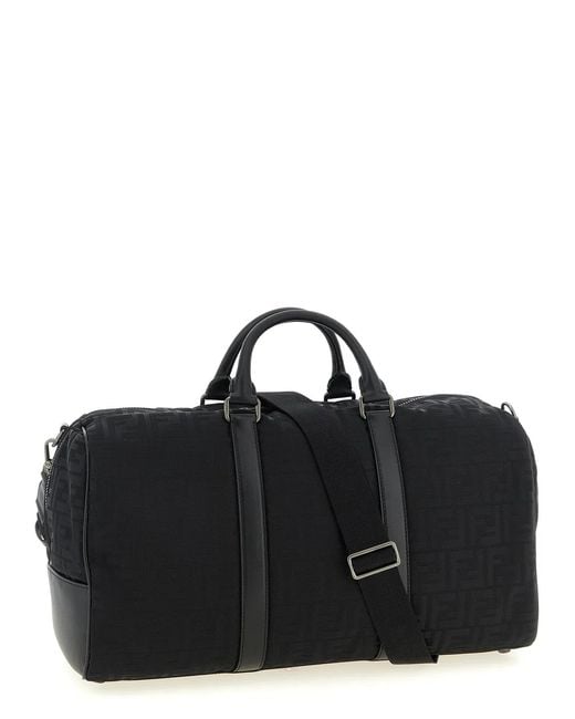 Fendi Black Medium Ff Duffel Bag for men