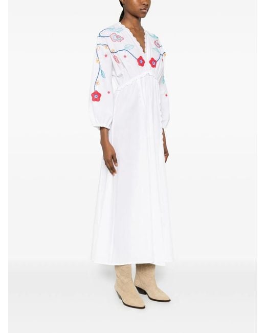 Forte_forte White Embroidered Cotton Dress