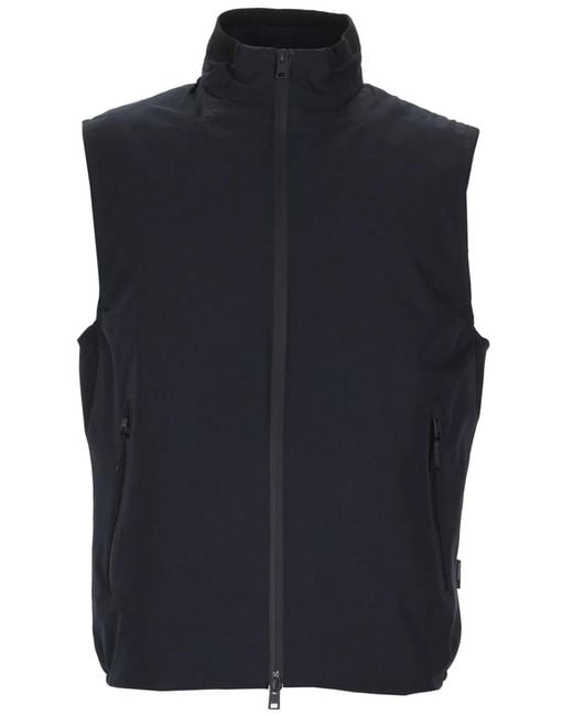 Woolrich Blue Gilet Impermeabile for men