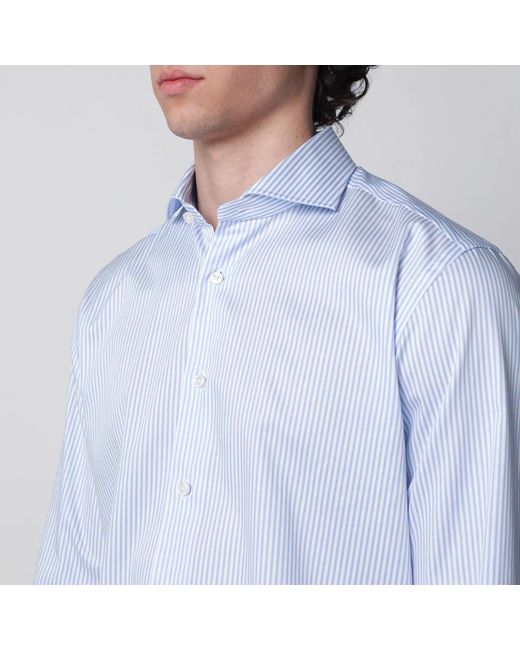 Xacus Blue Cotton Travel Shirt for men