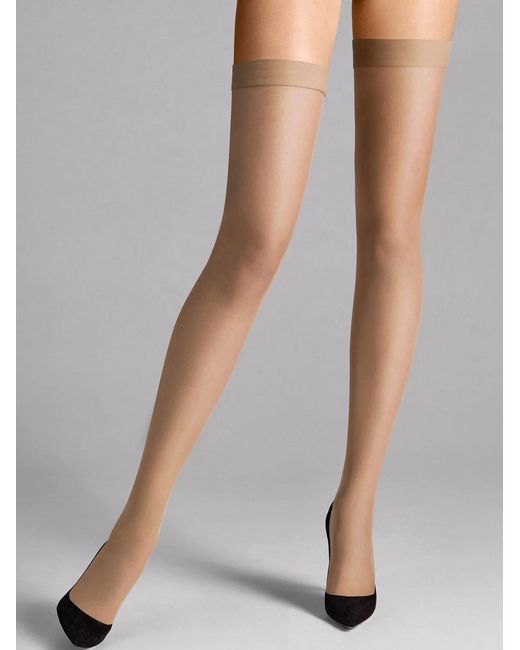 Wolford White Individual 10 Nude Hold-Ups