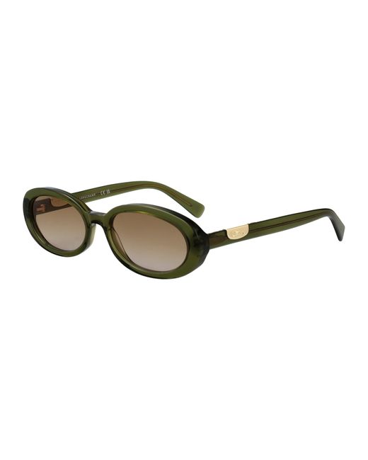Longchamp Green Transparent Acetate Sunglasses