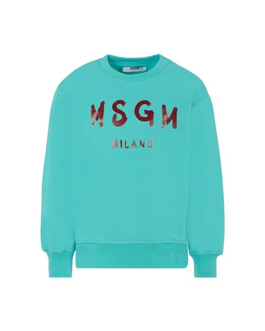MSGM Blue Jersey With Logo