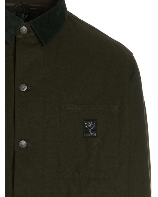 South2 West8 Green 'Coverall' Jacket for men