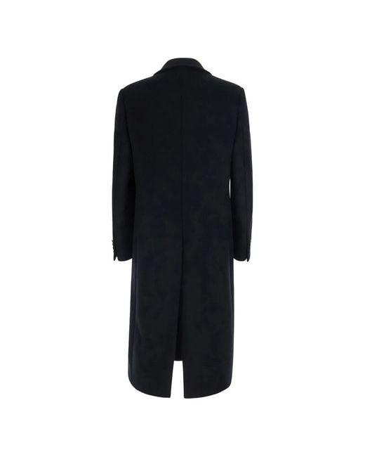 Balenciaga Black Double-Breasted Skinny-Fit Coat for men