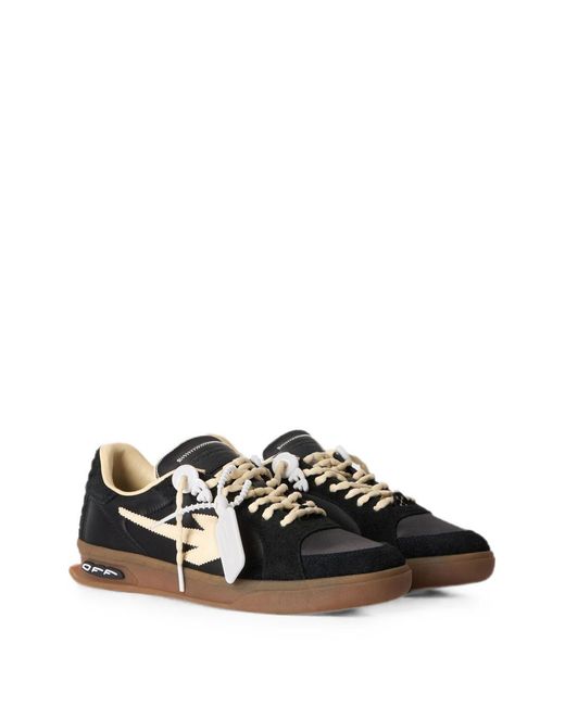 Off-White c/o Virgil Abloh Black Nylon Leather Sneakers for men