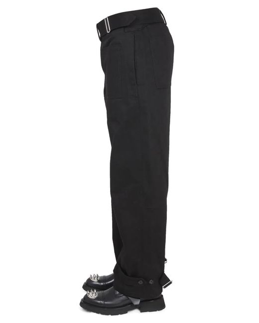 McQueen Black Cargo Pants for men