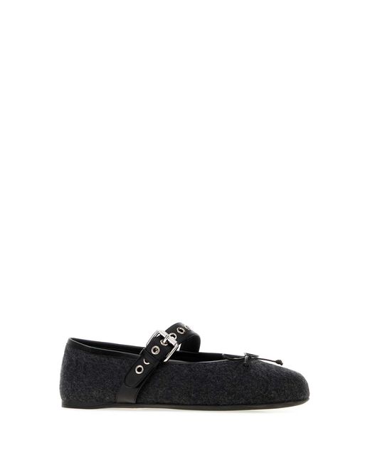 Miu Miu Black Ballerina Flats