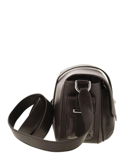 Hogan Black Small Leather Flap Bag