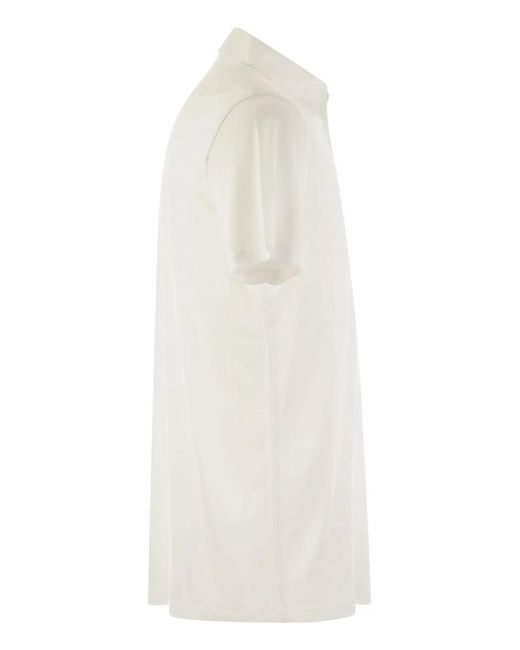Majestic White Short Sleeve Polo for men