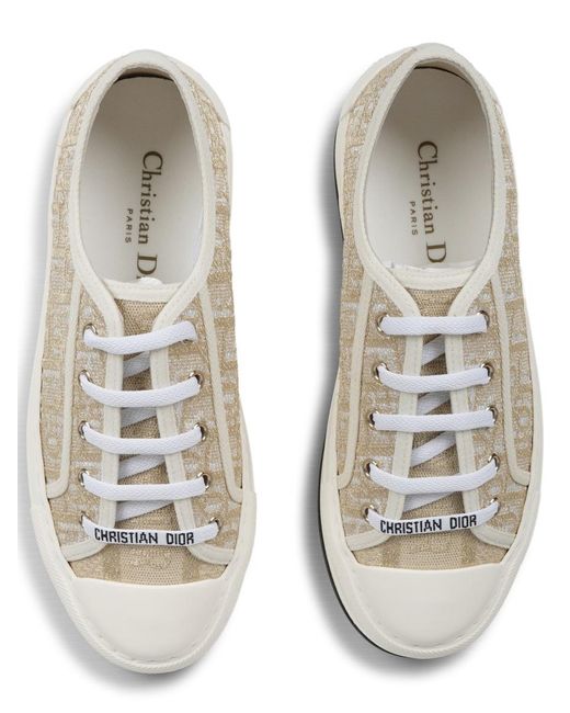 Dior White Dior Sneaker Con Motivo Logo