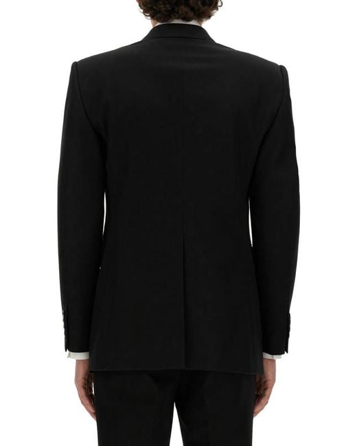 McQueen Black Double-Breasted Jacket for men