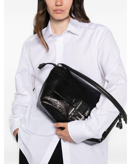 Fendi Black Large Baguette Tote Bag