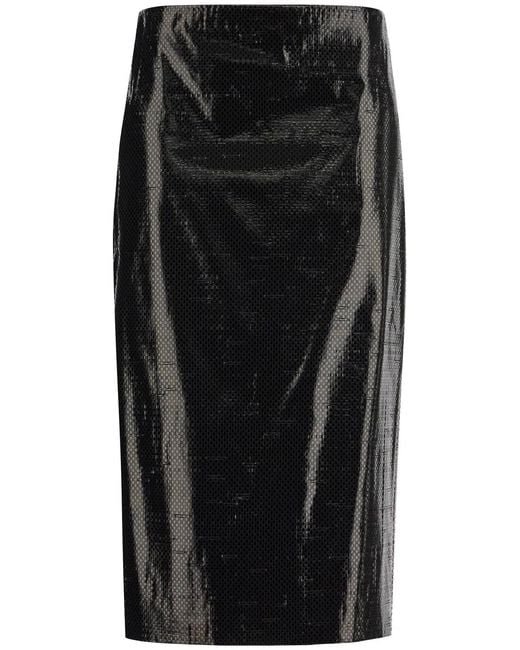McQueen Black Canvas Skirt