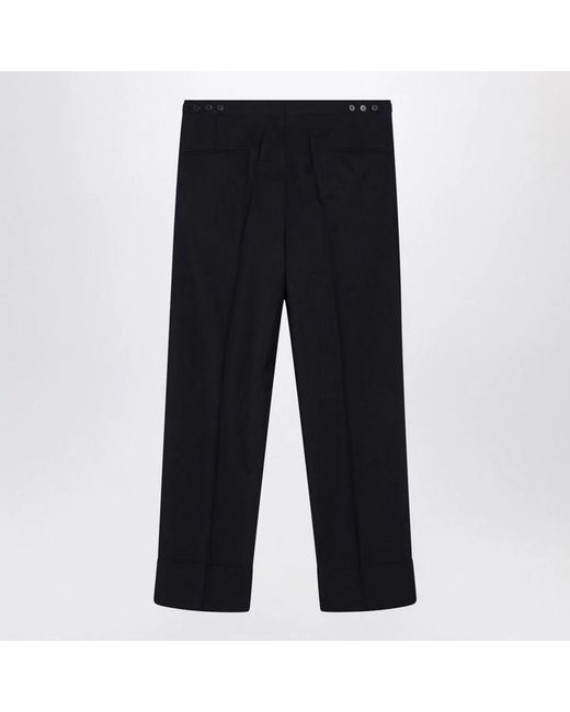 Prada Black Wool And Mohair Trousers for men