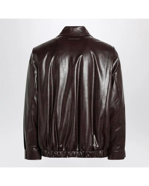 MM6 by Maison Margiela Brown Bordeaux Viscose Sports Jackets for men