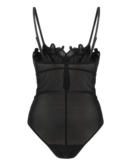 Y. Project Black Tulle Bodysuit