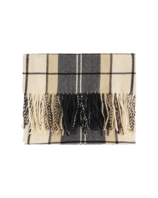 Barbour Black Stanway Tartan Scarf