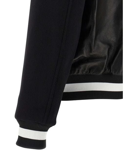 Balmain Black 'Varsity' Bomber Jacket for men