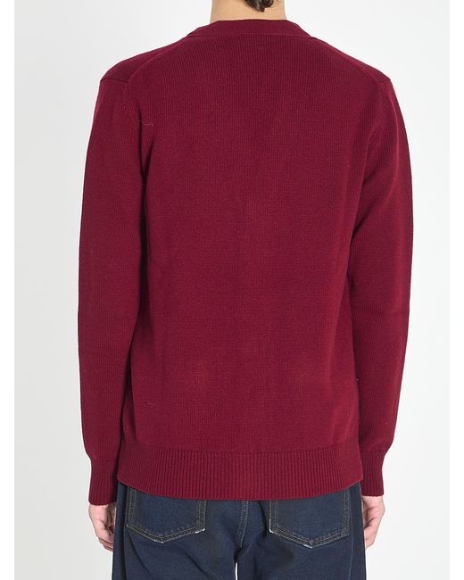 Gucci Red Cardigan With Logo for men
