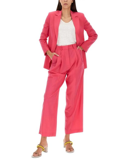 Alysi Red Single-Breasted Jacket