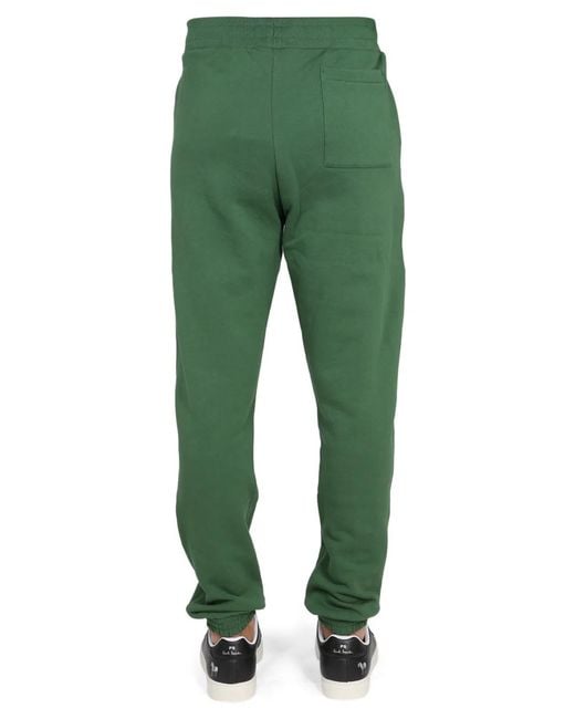 Paul Smith Green Jogging Pants "Happy" for men
