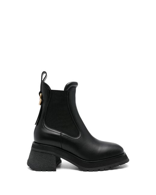 Moncler Black Leather Boot
