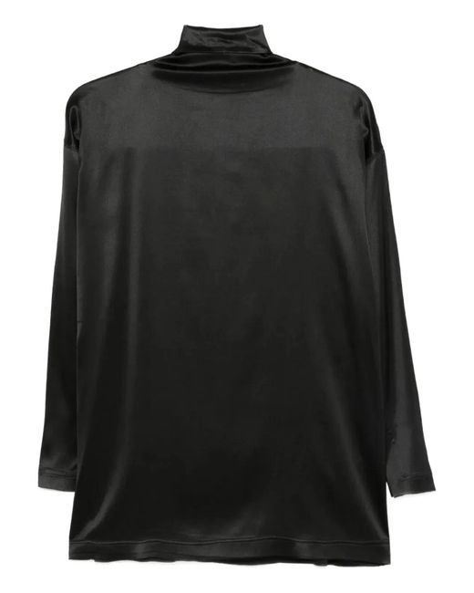 Phoebe Philo Black Liquid Knot Collar Top