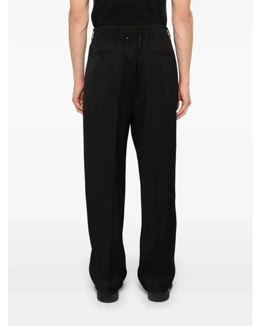 Golden Goose Deluxe Brand Black Virgin Wool Trousers for men