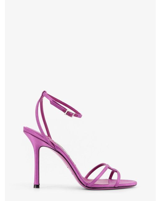 Jimmy Choo Pink Leo Satin Sandals