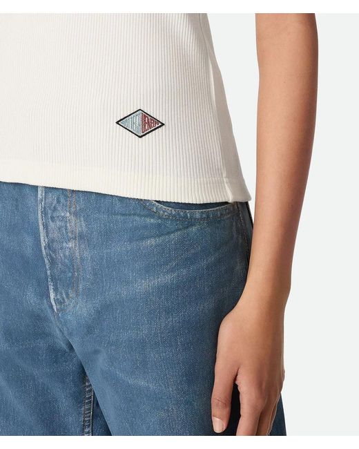 Bottega Veneta White Cotton Tank Top